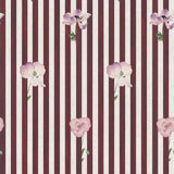 Stripe Meadow Burgundy