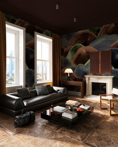 How to Style a Dark Wall Mural for Your Space