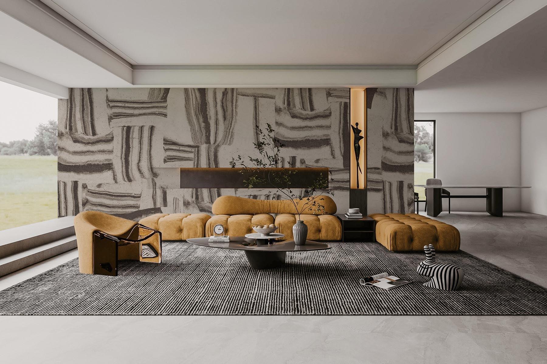 Dark Japandi wall murals inspired by handcraft - belarteSTUDIO ...