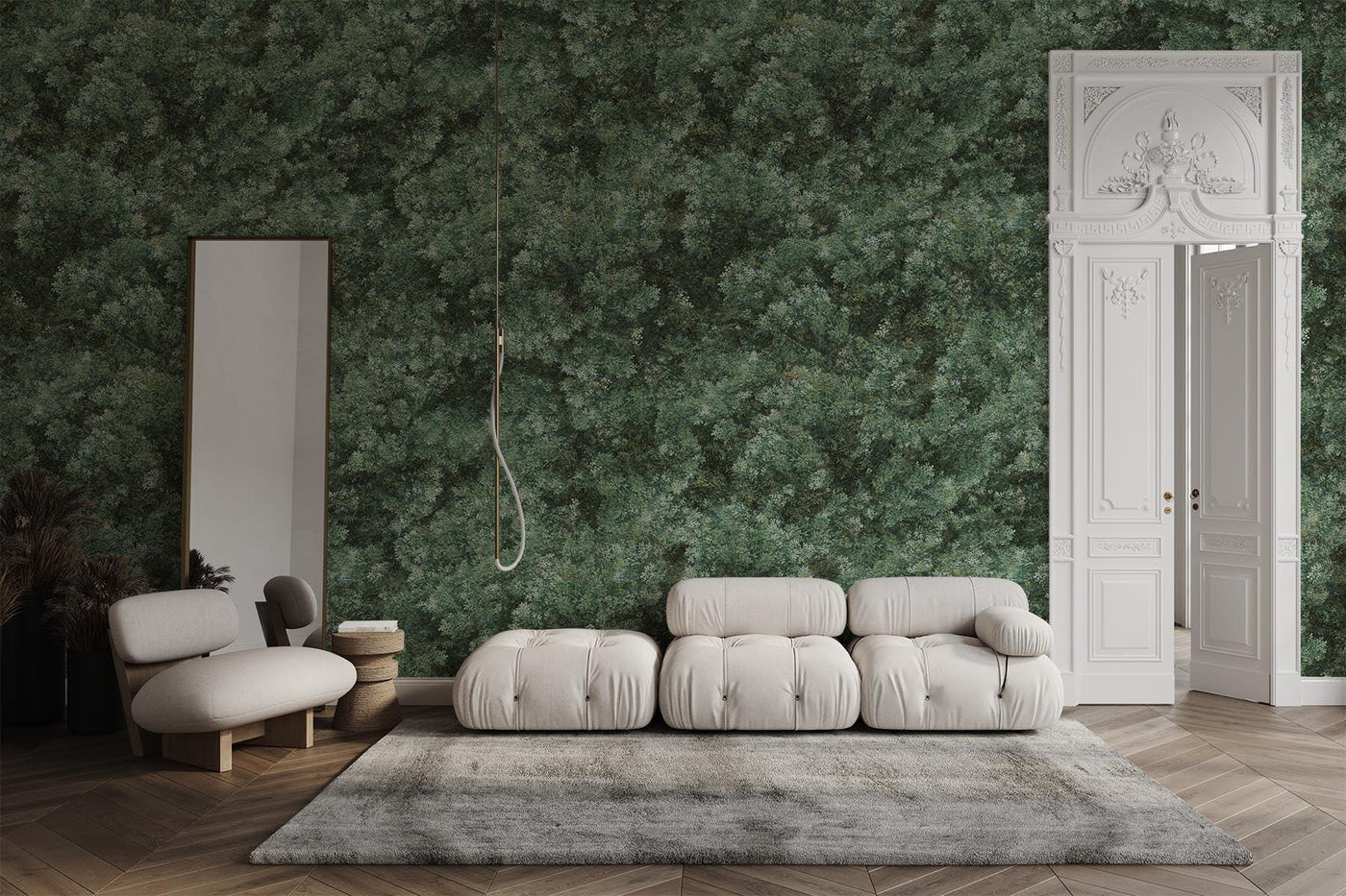 Green wall murals for living rooms, bedrooms or dining room interior updates. Floral, organic , botanical or artistic wall murals in green colorways