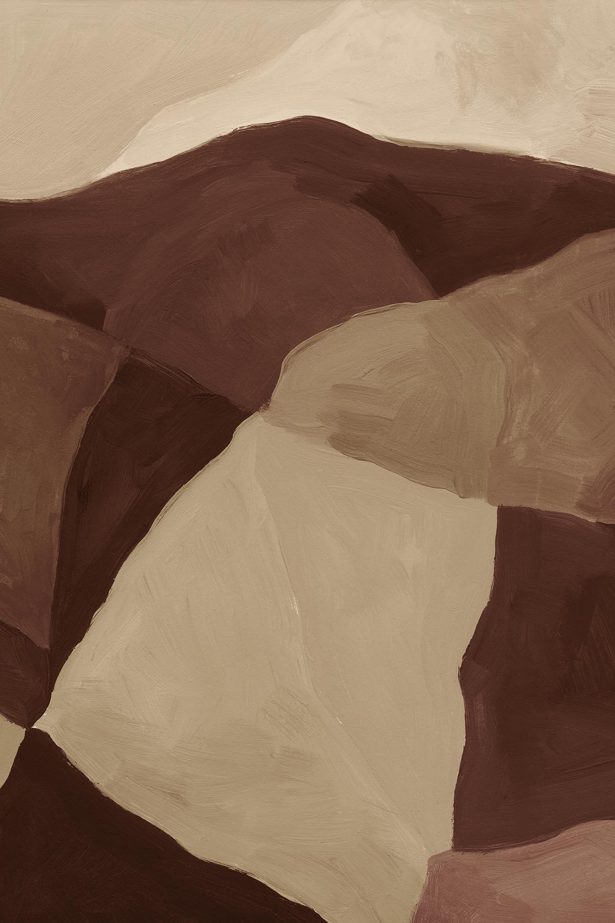 Embrace Earthy Comfort | Soft Hills wall mural in rich brown ...