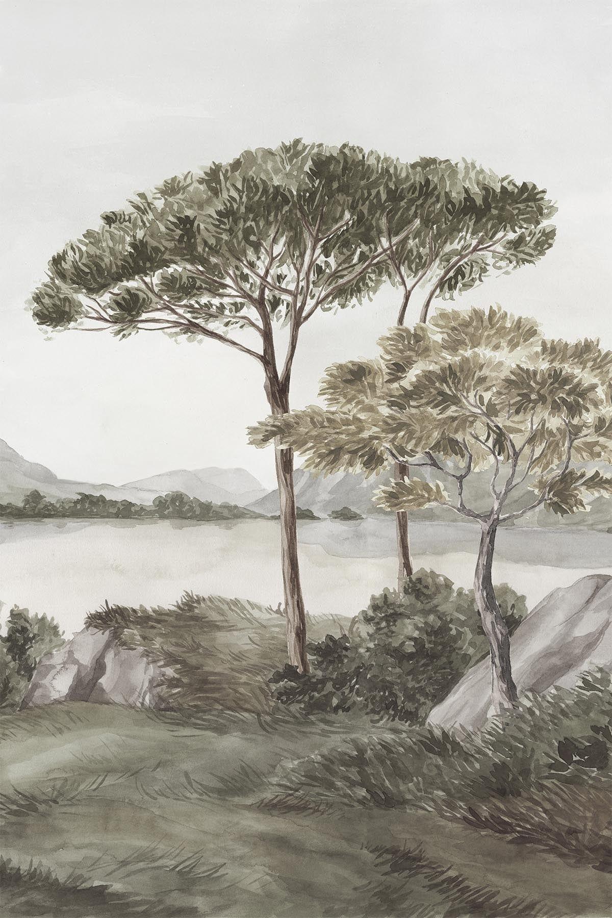 French Landscape - A wall mural adding a sense of freshness