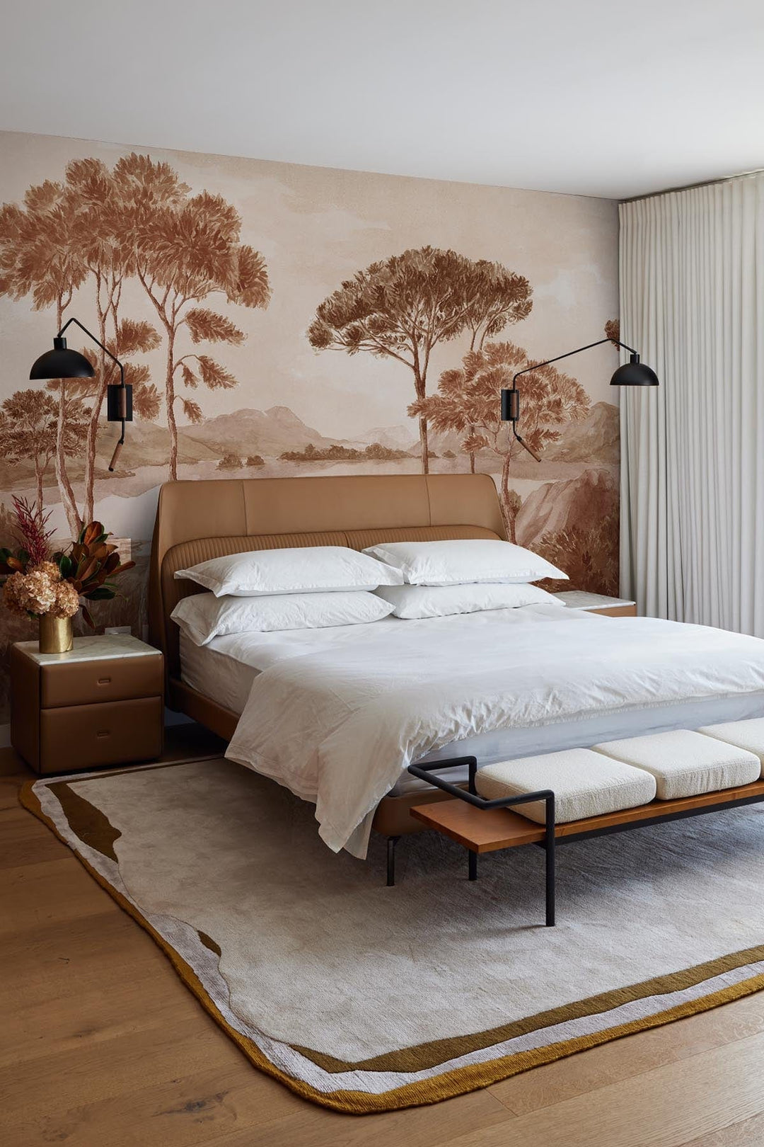 French Landscape Terracotta – Warm & Elegant Wall Mural