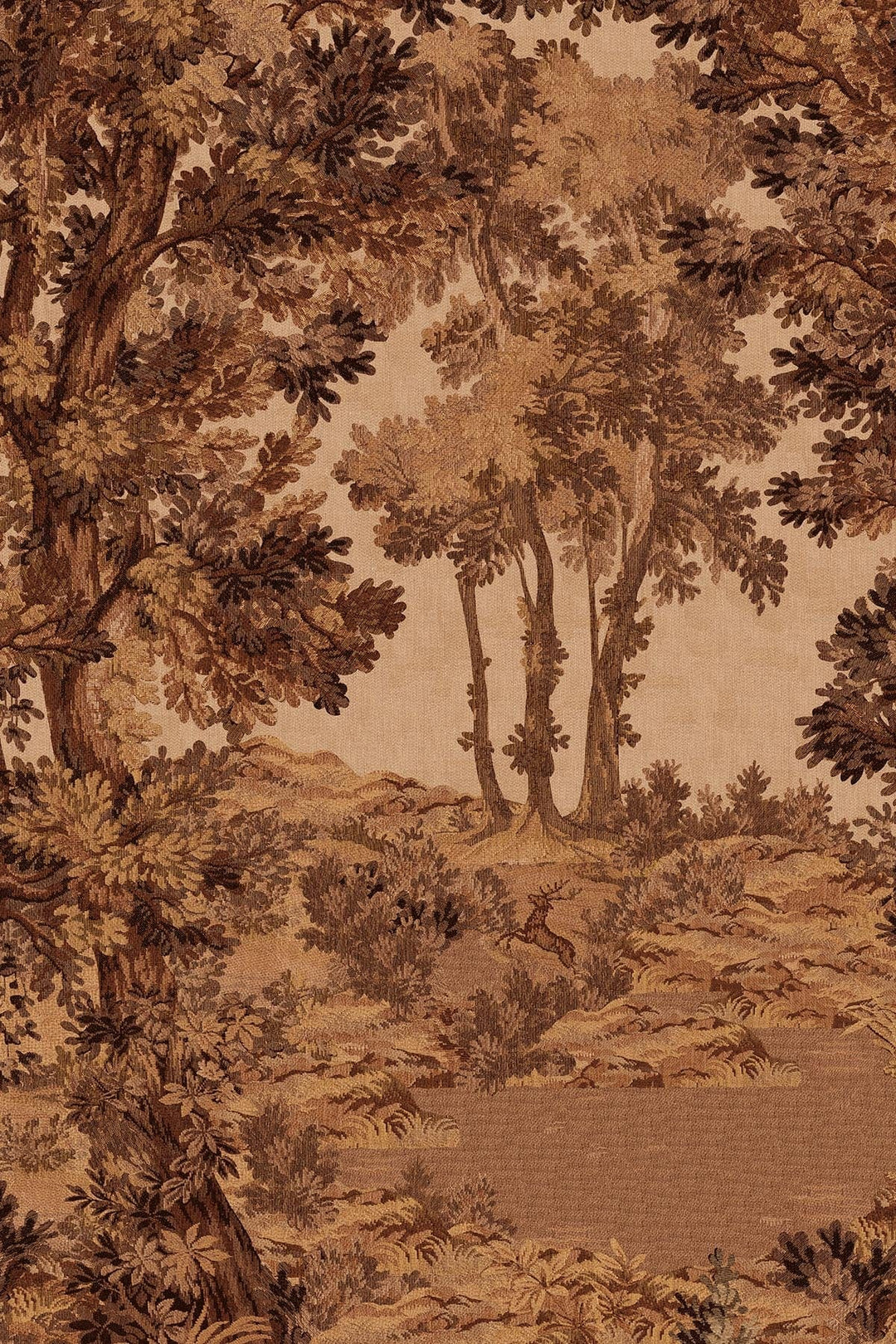 Tapestry Landscape Rust Mural – Warm, Nature-Inspired Elegance