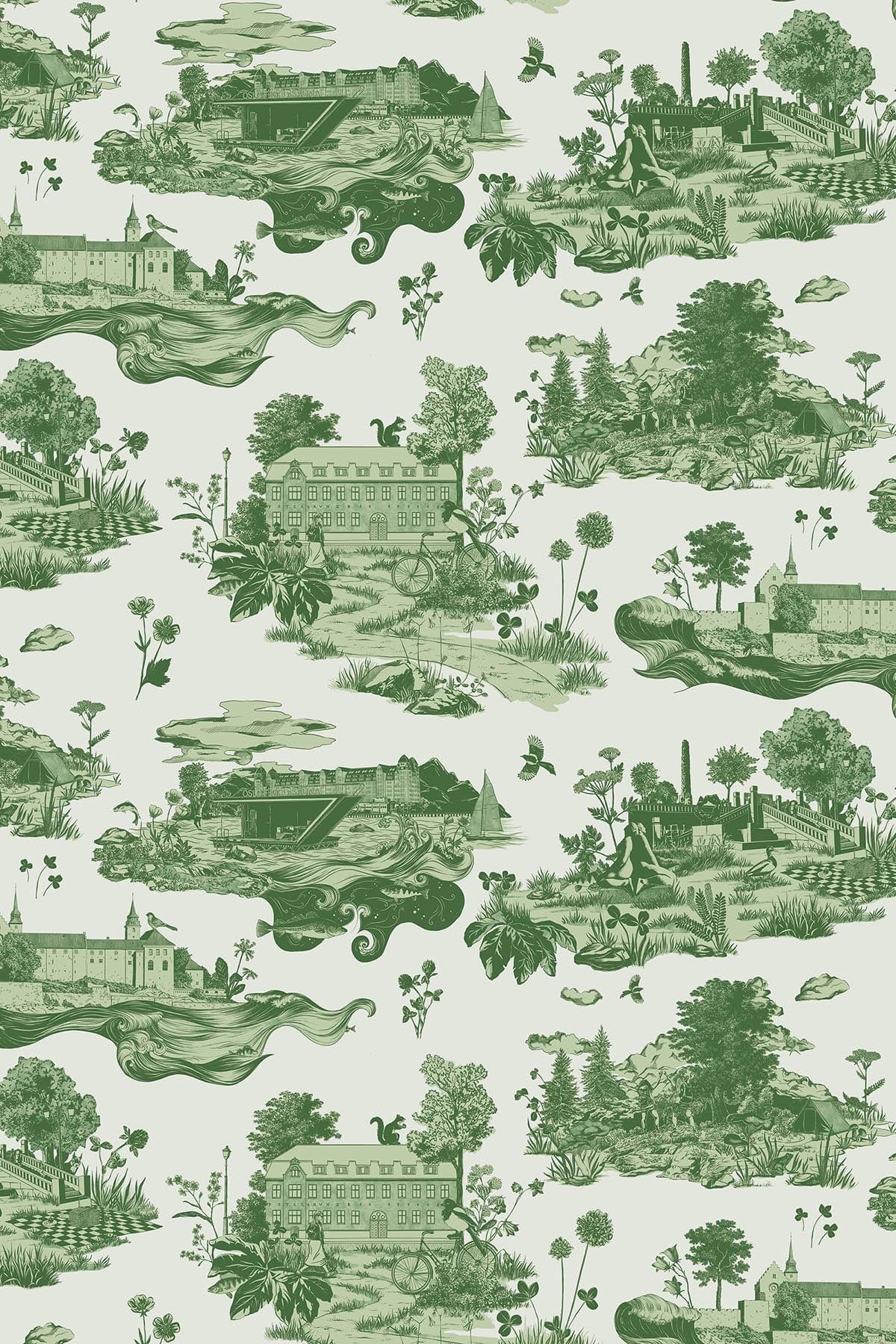 Die Oslo-Toile | Klassisches und modernes grünes Wandgemälde – belarteSTUDIO, image size:1200x1800