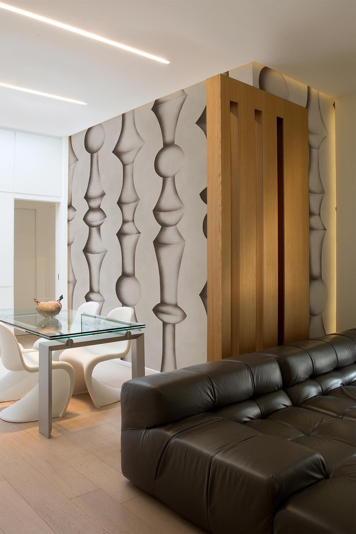 Sculptural Shadow a neutral wall mural for your home – belarteSTUDIO