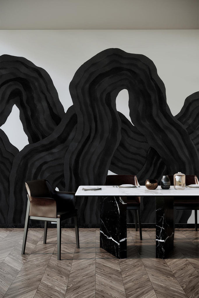 Soft Flow an artistic wall mural for your living room – belarteSTUDIO