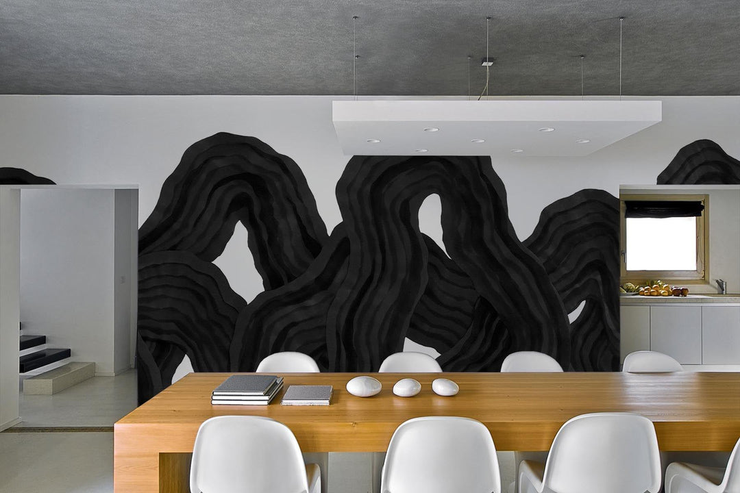 Soft Flow an artistic wall mural for your living room – belarteSTUDIO
