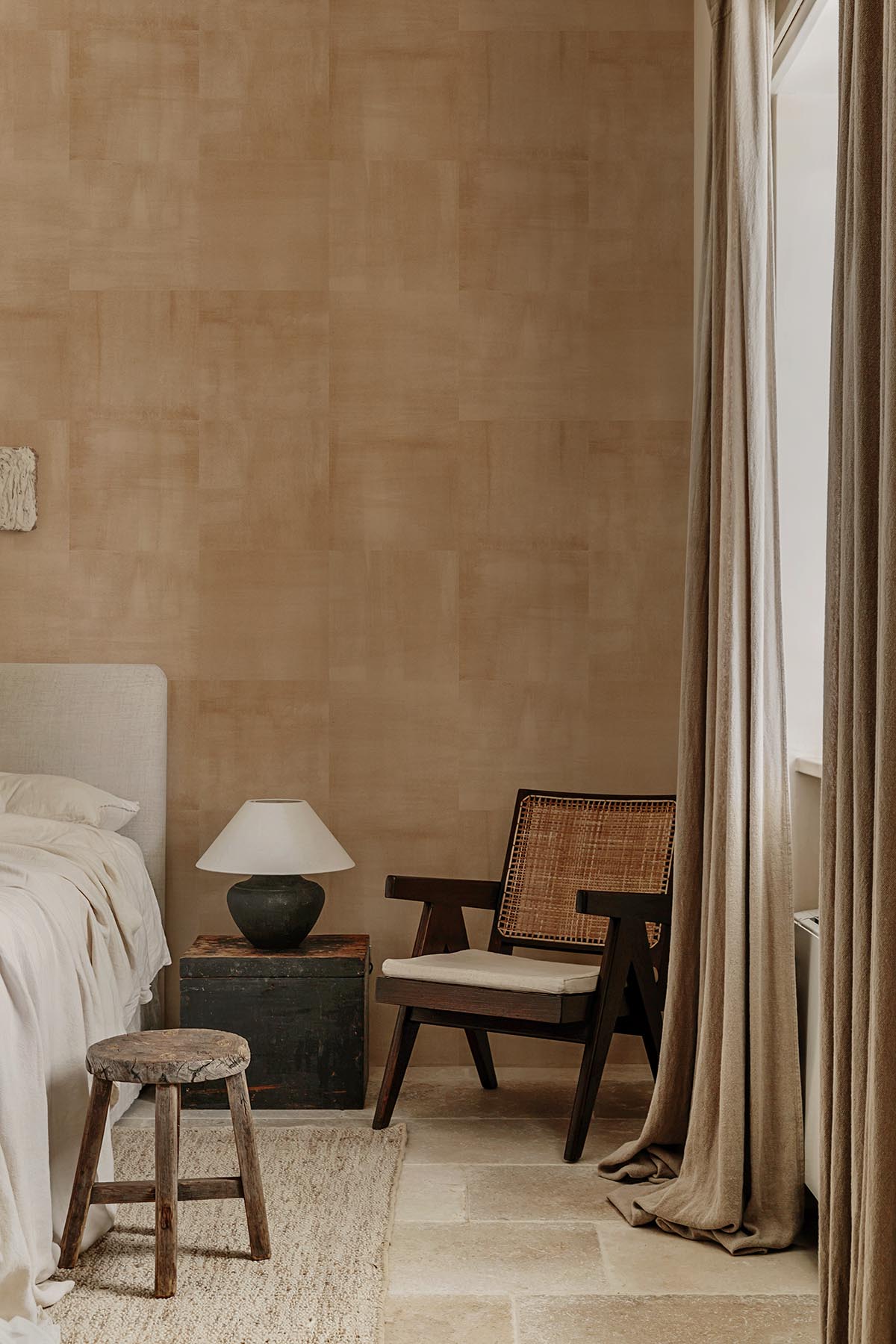 Soft Tiles Sand | Warm Sand-Toned Textured Tile Wall Mural – belarteSTUDIO
