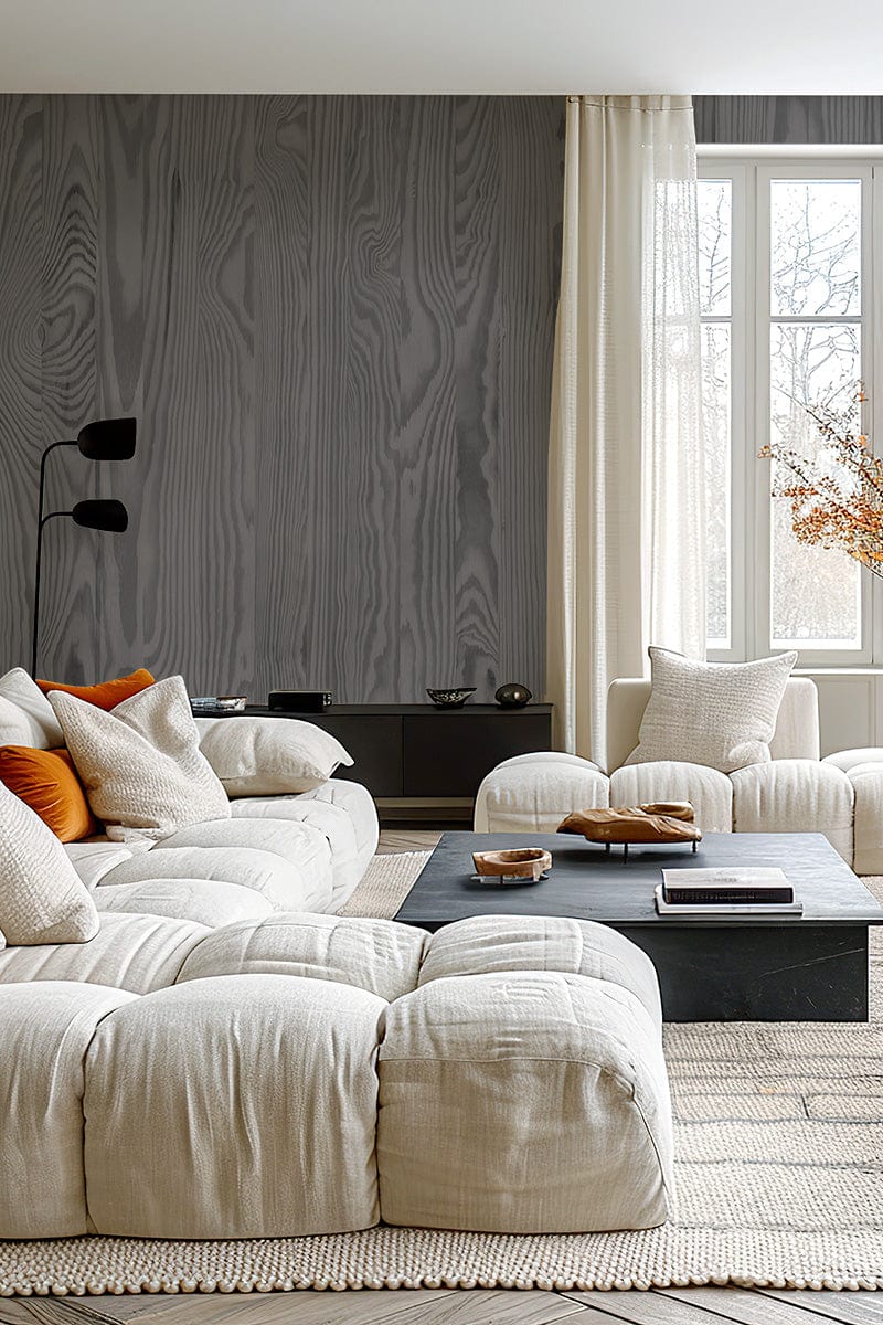 Driftwood Grey Wood – Elegant grå tapet i Skandinavisk stil – belarteSTUDIO