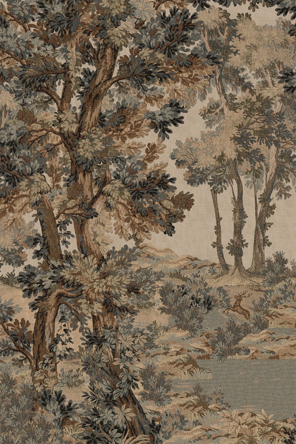 Antique Beige Landscape Tapestry Wall Mural - Historic Elegance ...