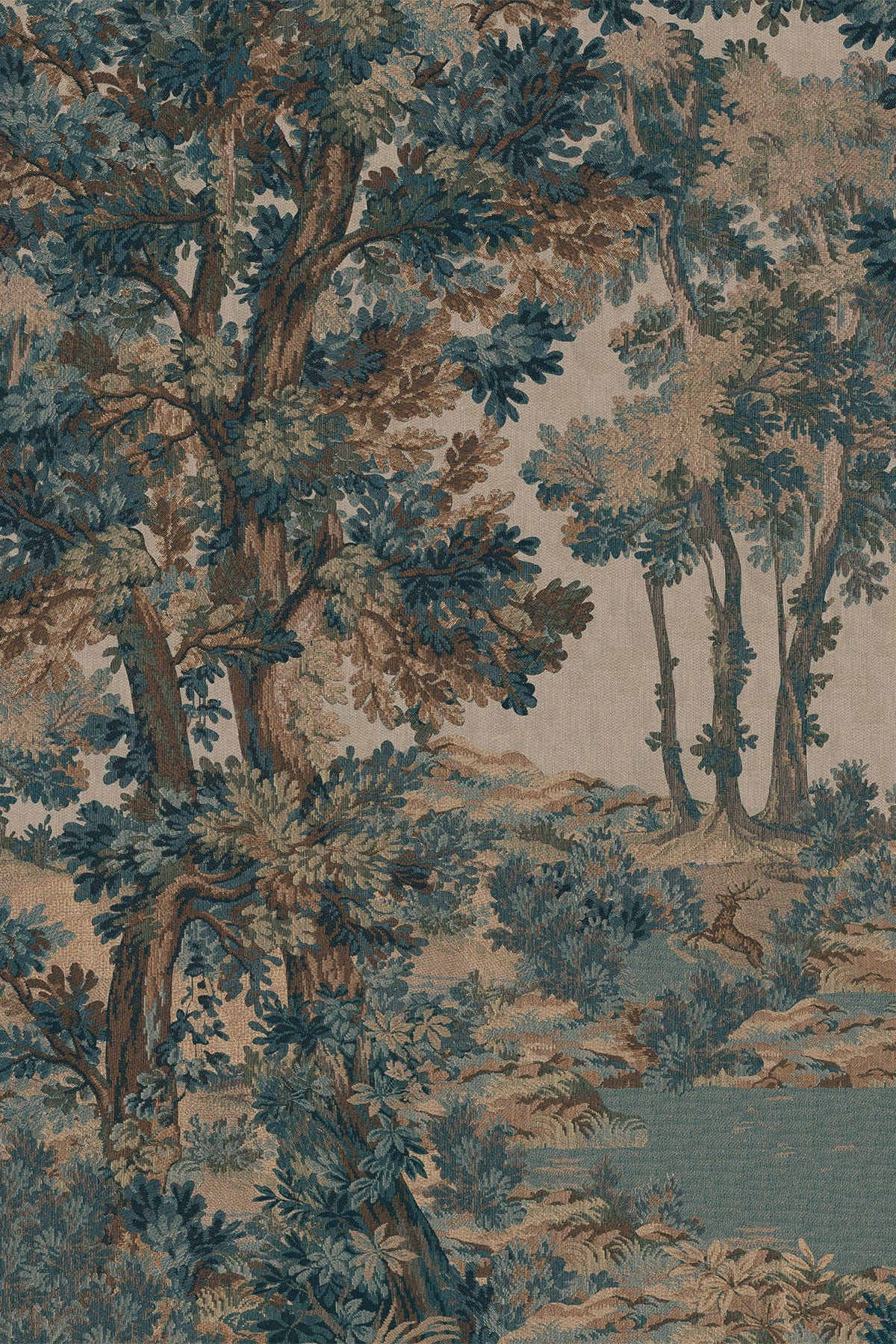 Grande Tapisserie Murale Vintage – Appliqué Fleuri 140x125cm – Made In France