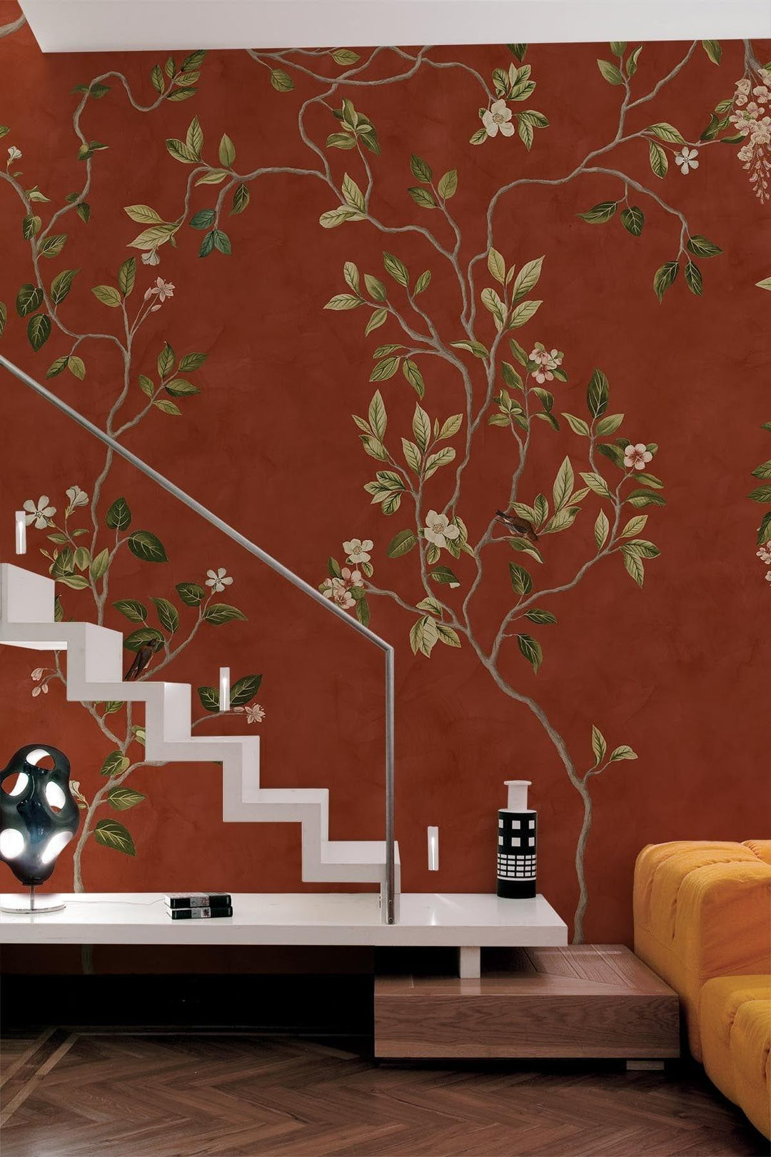 リサブレアRisabraire's Chinoiserie #Amarant B Chinoiserie Rust |Timeless elegance in deep red – belarteSTUDIO