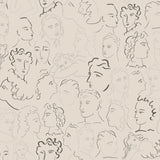 Faces On The Wall Light Beige