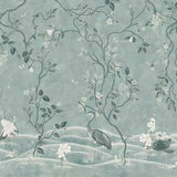Chinoiserie Fauna Aqua Blue