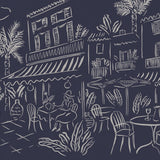 Mediterranean Patio Blue