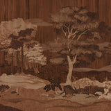 Scenic Marquetry Brown Wood