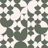 Retro Geometric Dark Green