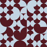 Retro Geometric Burgundy