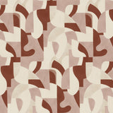 Geometric Art Rust Red