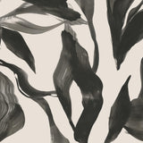 Abstract Leaf Black
