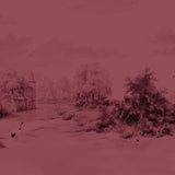 Scenic Landscape Dark Burgundy