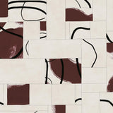Graphic Tiles Burgundy
