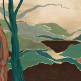 Graphic Landscape Green Multi