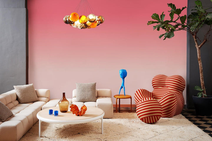 Pink Gradient Color | Pastel wall murals for living rooms