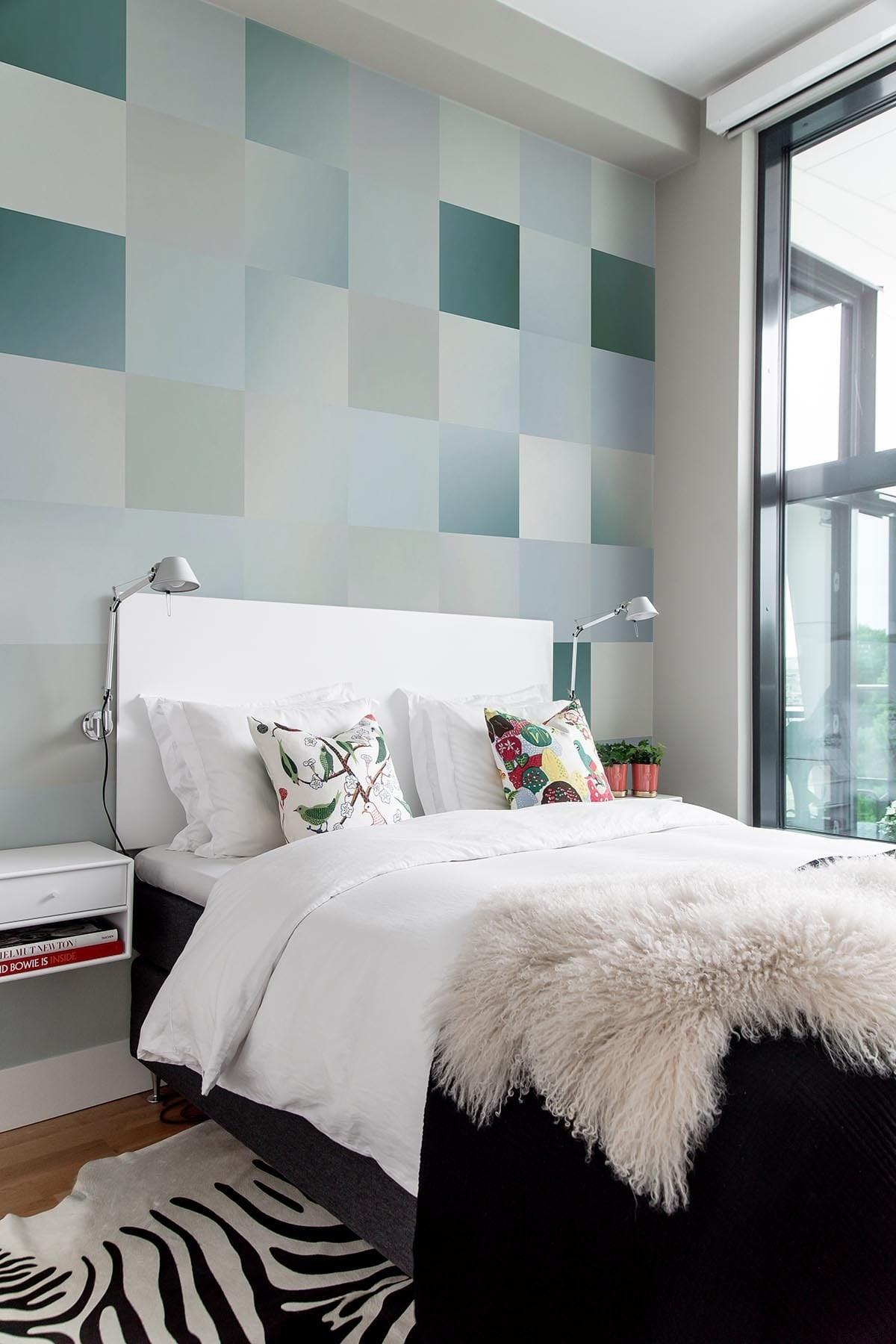 Gradient Check wall mural | Contemporary wall mural - belarteSTUDIO.