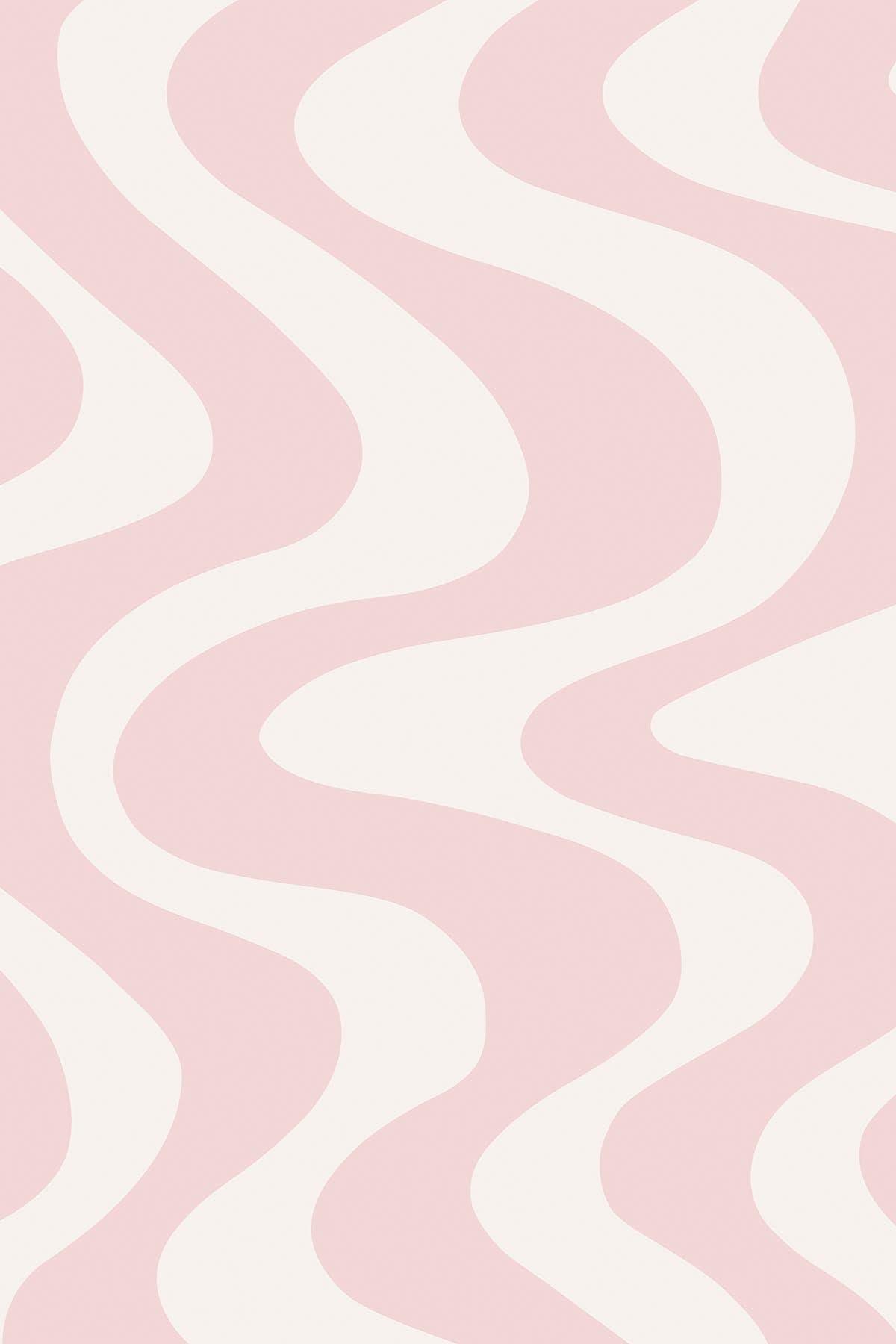 Curvy Wallpaper | Pink Wallpaper | belarteSTUDIO.