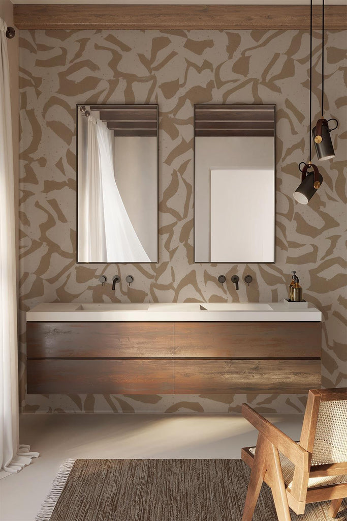 Graphic Clay wallpaper | Japanese inspired wallpapers - belarteSTUDIO.