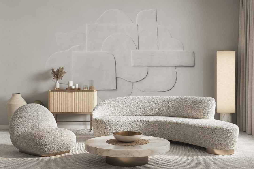 Japandi Wallpaper | Clay art design with 3d illusion – belarteSTUDIO