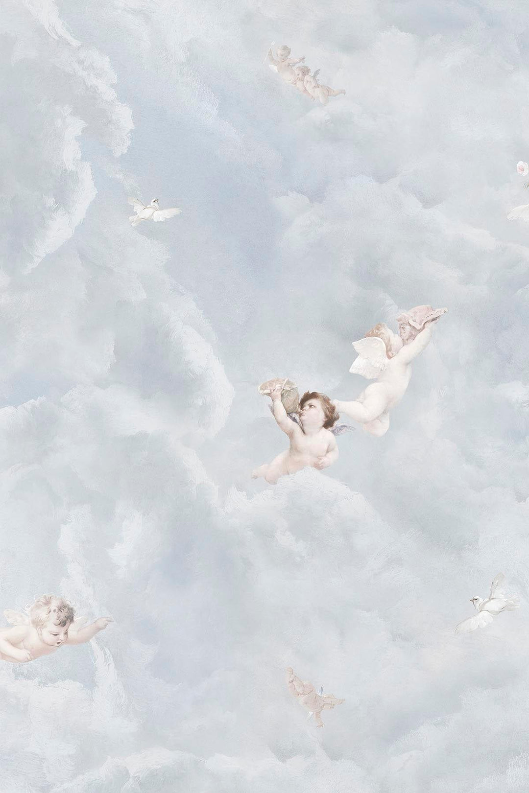 Cherub Clouds | Angel wall mural | Ceiling fresco belarteSTUDIO