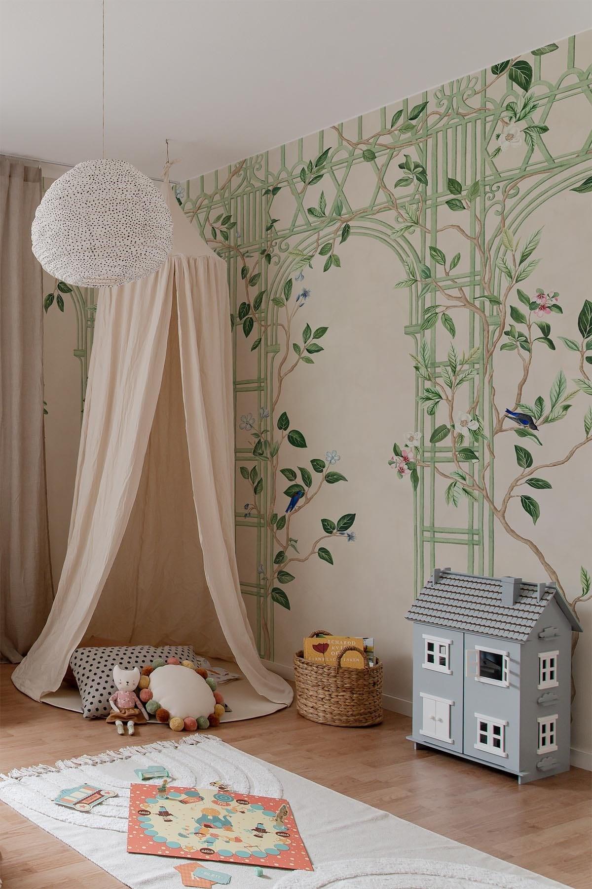 Chinoiserie valv / Chinoiserie tapet / blommig kinesisk tapet ...