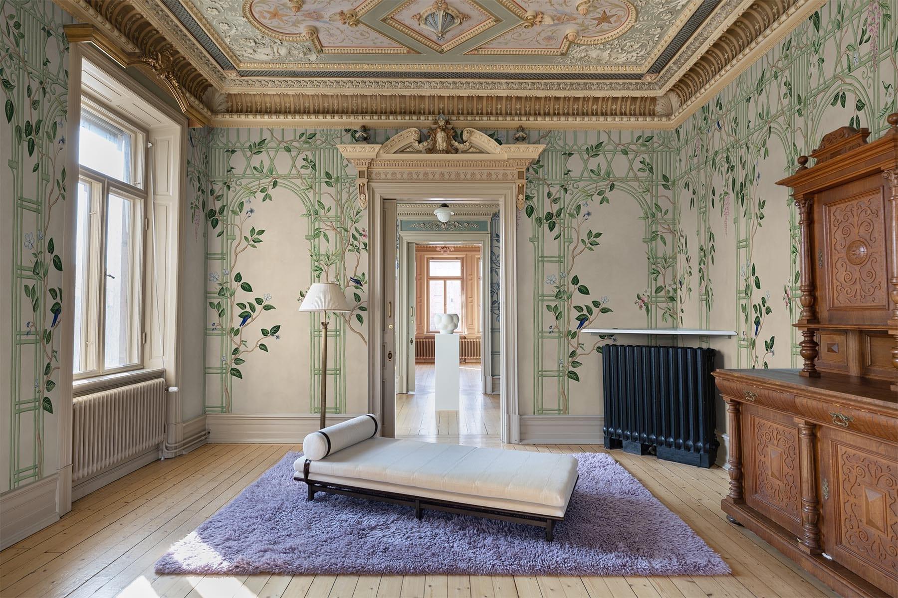 Chinoiserie valv / Chinoiserie tapet / blommig kinesisk tapet ...